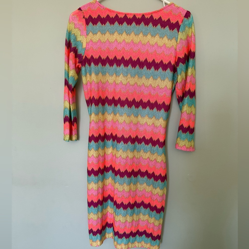 Retro Crochet Zigzag Dress size medium